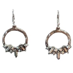 Gunmetal & Black Hoop Earrings